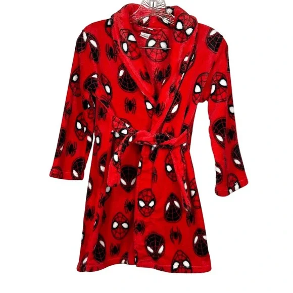 Boys Spiderman Plush Bath Robe - Picture 2 of 10